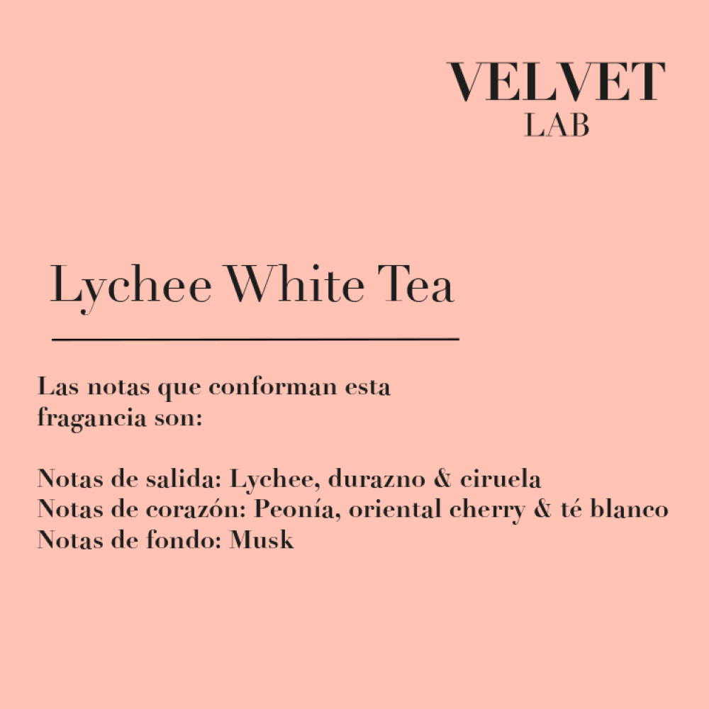 vela aroma fragancia lychee y te blanco