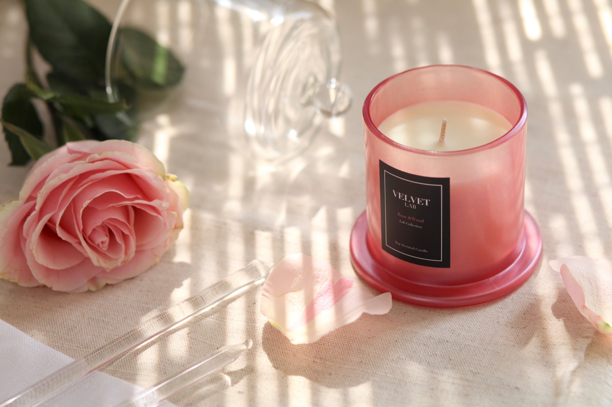 Vela Rosa y Madera